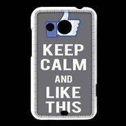 Coque HTC Desire 200 Keep Calm Like This Gris