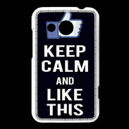 Coque HTC Desire 200 Keep Calm Like This Noir