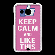 Coque HTC Desire 200 Keep Calm Like This Rose