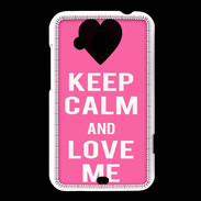 Coque HTC Desire 200 Keep Calm Love me Rose