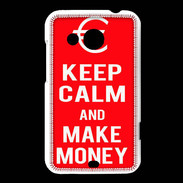 Coque HTC Desire 200 Keep Calm Make money Rouge