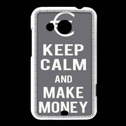 Coque HTC Desire 200 Keep Calm Make money Gris