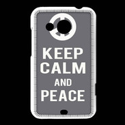Coque HTC Desire 200 Keep Calm Peace Gris