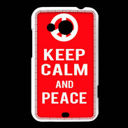 Coque HTC Desire 200 Keep Calm Peace Rouge