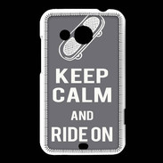 Coque HTC Desire 200 Keep Calm Ride on Gris