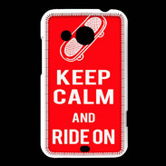 Coque HTC Desire 200 Keep Calm Ride on Rouge