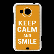 Coque HTC Desire 200 Keep Calm Smile Orange