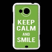 Coque HTC Desire 200 Keep Calm Smile Vert