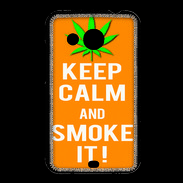 Coque HTC Desire 200 Keep Calm Smoke it Orange