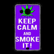 Coque HTC Desire 200 Keep Calm Smoke it Violet