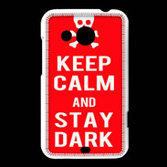 Coque HTC Desire 200 Keep Calm Stay dark Rouge