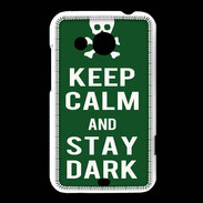 Coque HTC Desire 200 Keep Calm Stay dark Vert