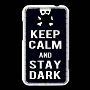 Coque HTC Desire 200 Keep Calm Stay dark Noir