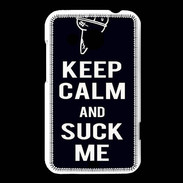 Coque HTC Desire 200 Keep Calm Suck me Noir
