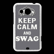Coque HTC Desire 200 Keep Calm Swag Gris