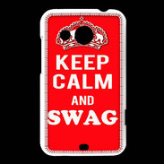 Coque HTC Desire 200 Keep Calm Swag Rouge