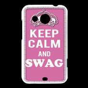 Coque HTC Desire 200 Keep Calm Swag Rose