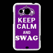 Coque HTC Desire 200 Keep Calm Swag Violet