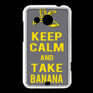 Coque HTC Desire 200 Keep Calm Take Banana Gris