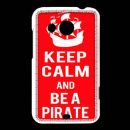 Coque HTC Desire 200 Keep Calm Be a Pirate Rouge