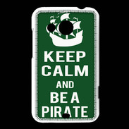 Coque HTC Desire 200 Keep Calm Be a Pirate Vert