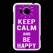 Coque HTC Desire 200 Keep Calm Be Happy Violet