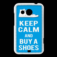 Coque HTC Desire 200 Keep Calm Buy Shoes Cyan 