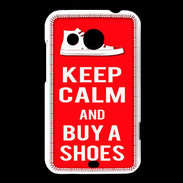 Coque HTC Desire 200 Keep Calm Buy Shoes Rouge