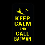 Coque HTC Desire 200 Keep Calm Call Batman Noir