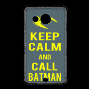 Coque HTC Desire 200 Keep Calm Call Batman Gris