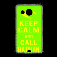 Coque HTC Desire 200 Keep Calm Call Batman Vert pomme