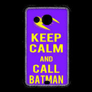 Coque HTC Desire 200 Keep Calm Call Batman Violet