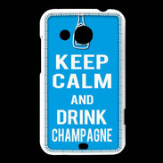 Coque HTC Desire 200 Keep Calm Drink champagne Cyan