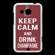 Coque HTC Desire 200 Keep Calm Drink Champagne Brique