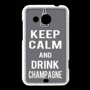 Coque HTC Desire 200 Keep Calm Drink champagne Gris