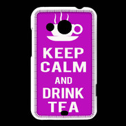 Coque HTC Desire 200 Keep Calm Drink Tea Violet
