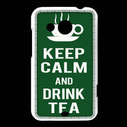 Coque HTC Desire 200 Keep Calm Drink Tea Vert
