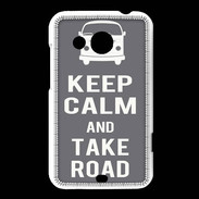 Coque HTC Desire 200 Keep Calm Take Road Gris
