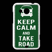 Coque HTC Desire 200 Keep Calm Take road Vert