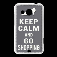 Coque HTC Desire 200 Keep Calm go shopping Gris