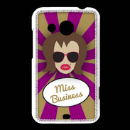 Coque HTC Desire 200 Miss business Chatain