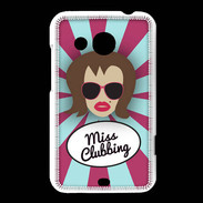 Coque HTC Desire 200 Miss Clubbing Chatain