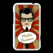 Coque HTC Desire 200 Mister Business Brun