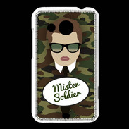 Coque HTC Desire 200 Mister Soldier Chatain