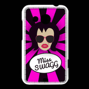 Coque HTC Desire 200 Miss Swag Brune