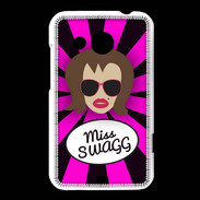 Coque HTC Desire 200 Miss Swag Chatain