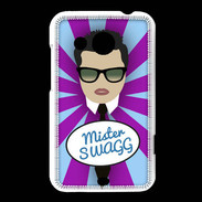 Coque HTC Desire 200 Mister Swag Brun