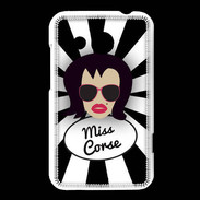 Coque HTC Desire 200 Miss Corse Brune