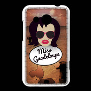 Coque HTC Desire 200 Miss Guadeloupe Brune