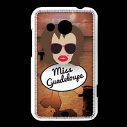 Coque HTC Desire 200 Miss Guadeloupe Chatain